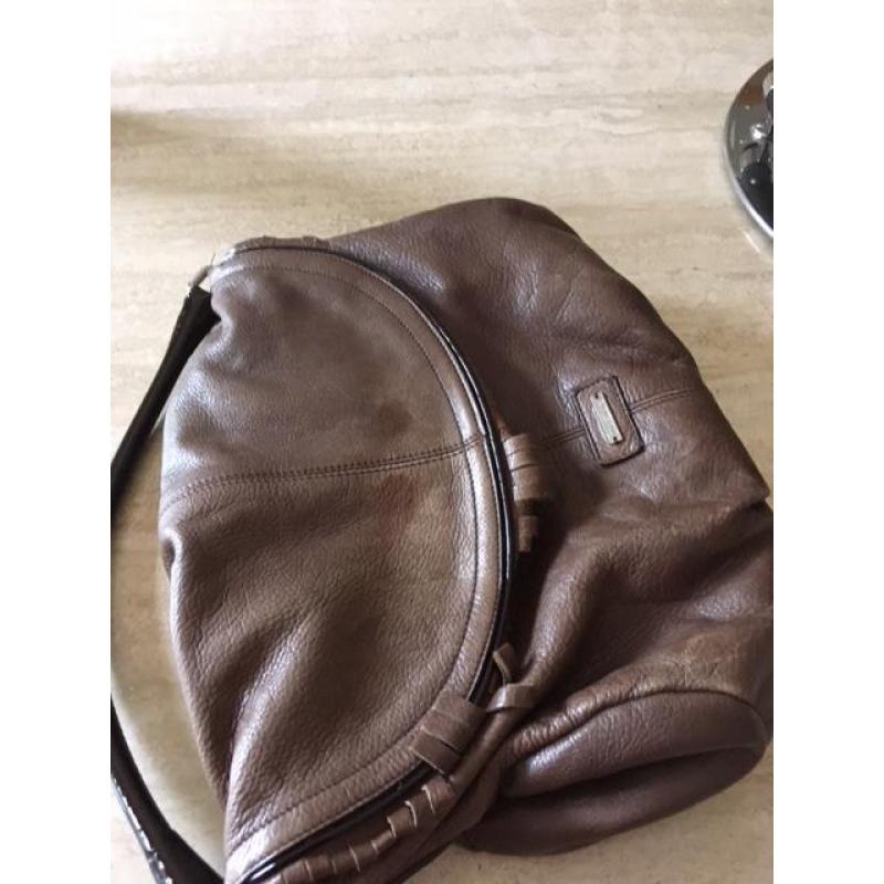 Handtas in leder