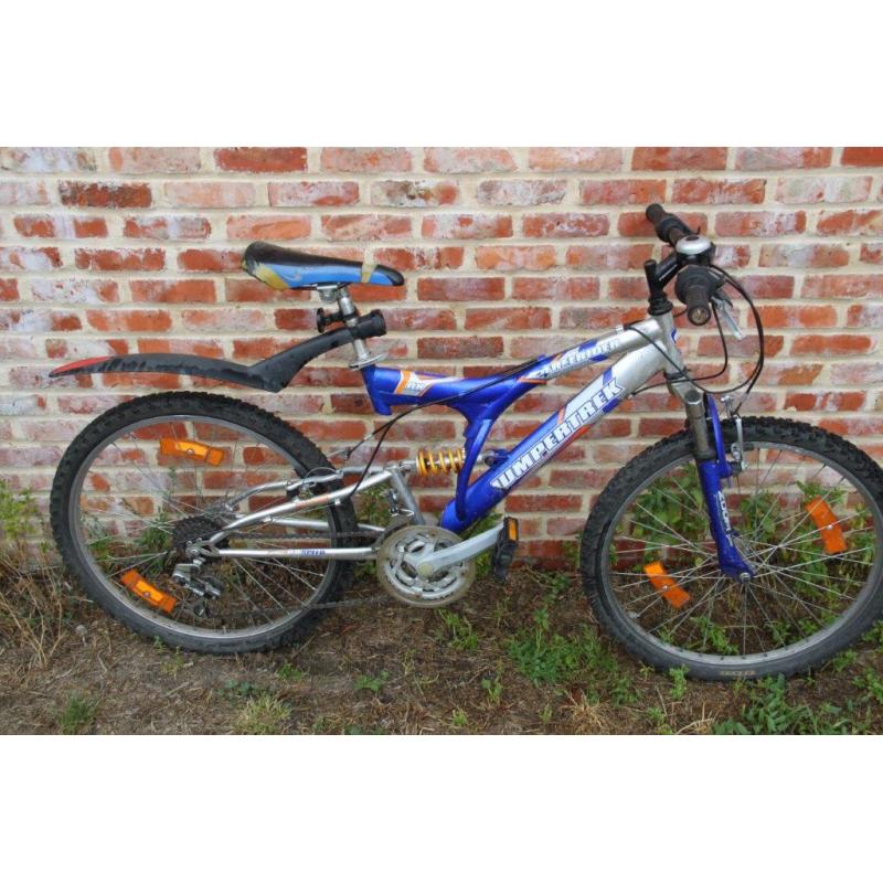 Jongensfiets 24 inch Jumper Trek met voor en achtervering