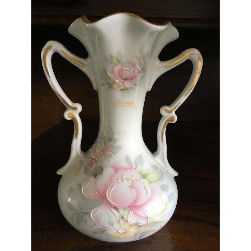 Limoges porselein: lamp   2 vazen