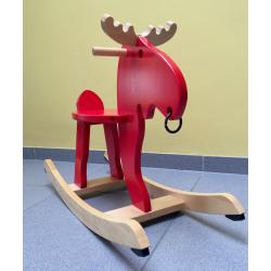 nieuw schommelpaardje in hout