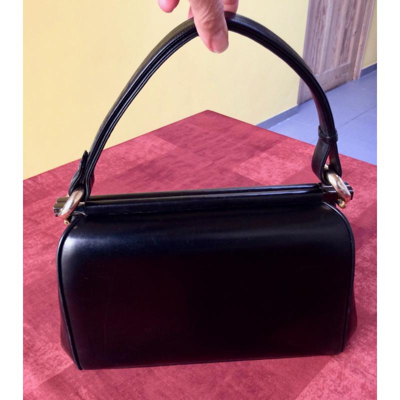 Mooie zwarte vintage handtas
