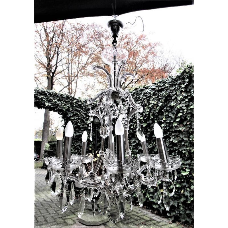 Prachtige zeer grote oude Kristallen Kroonluchter..Koopje