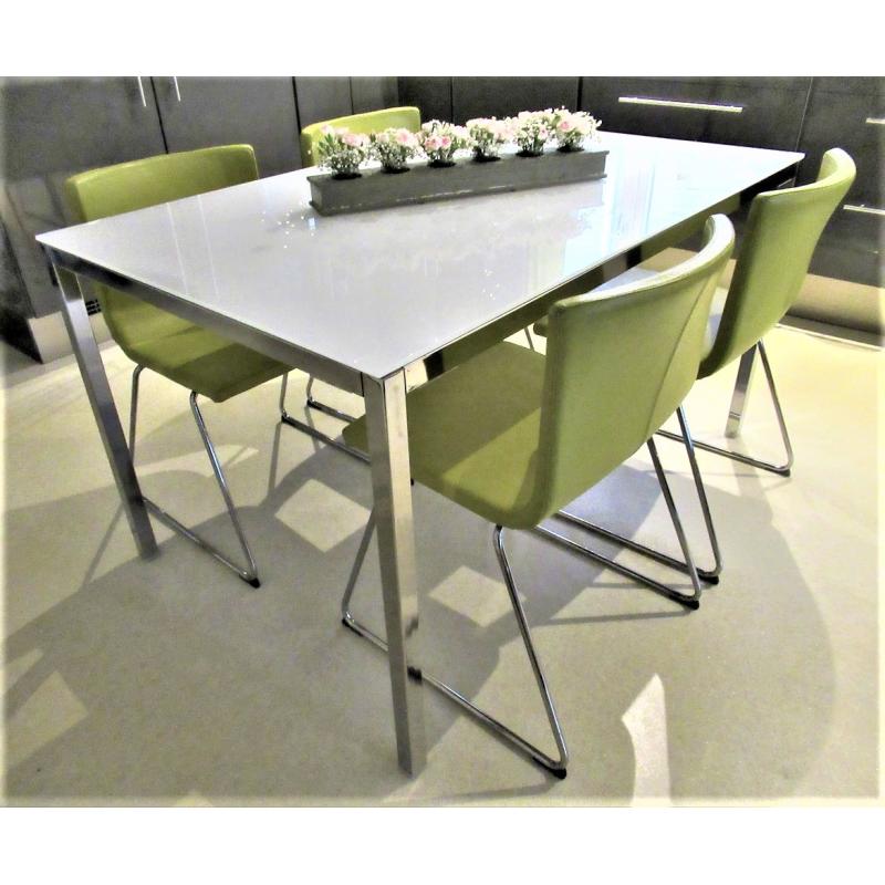 Moderne 4-persoons Eettafel met 4xStoelen zgan