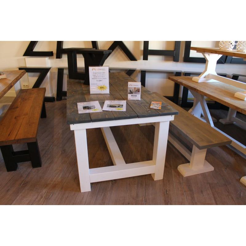 Nieuw! Grote brocante kloosterhouten eettafel €299