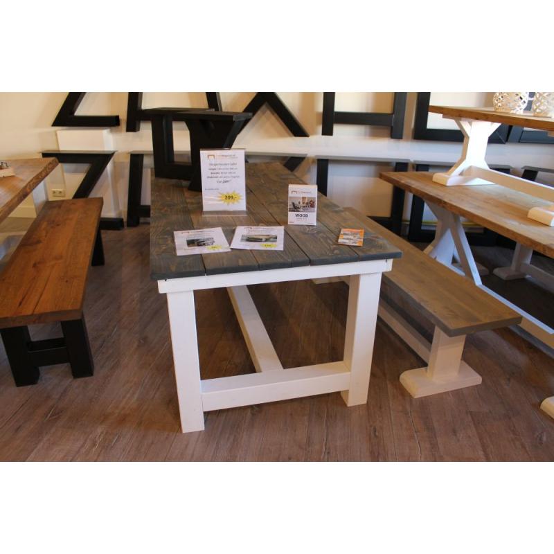 THUIS AFGELEVERD! Massieve steigerhouten tafel nu 299,-