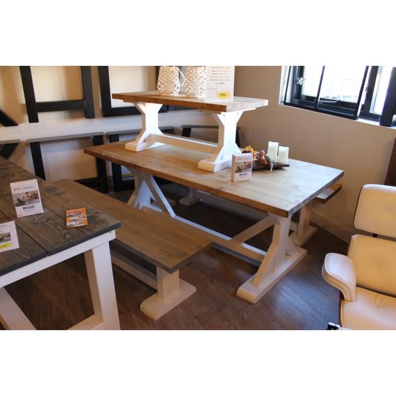 Gigantische actie massieve steigerhouten tafel €129