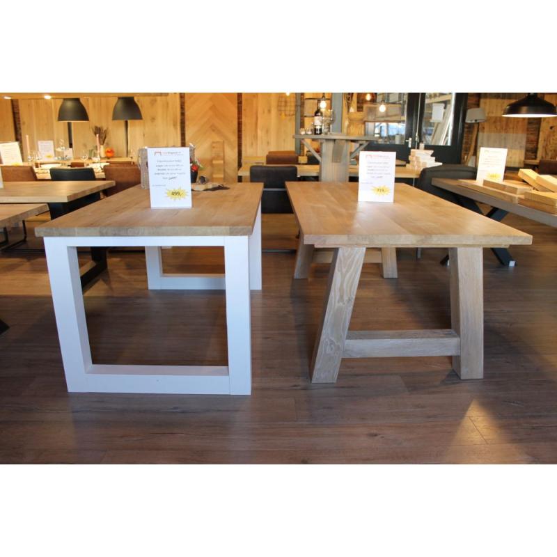 Nieuw! Grote brocante kloosterhouten eettafel €299