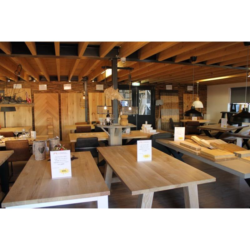 Sensationele actie luxe steigerhouten tafel €129