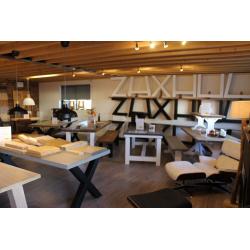 Elegante Twentse steigerhouten tafel nu 289,-