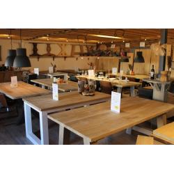 Stevige steigerhouten luxe tafel nu 289