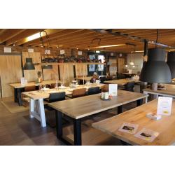 THUIS BEZORGD! Trendy kloostertafel nu 350,-