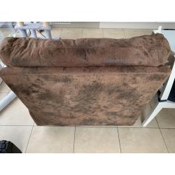 Uitklapbare éénzit bruine nubuck