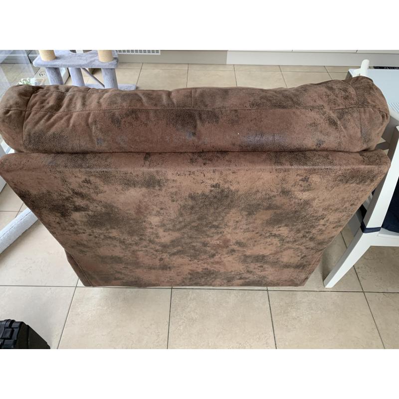 Uitklapbare éénzit bruine nubuck