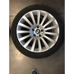 4 Originele velgen BMW 19" als nieuw, Continental winterb 7/8mm