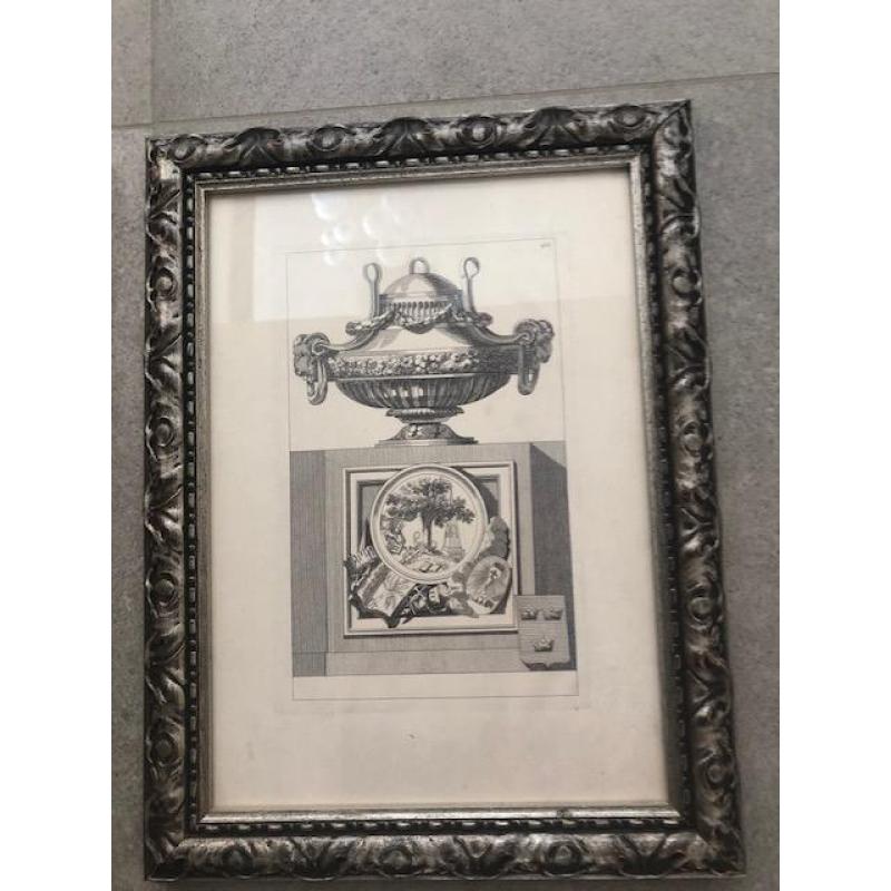 4 x ingelijste  klassieke en stijlvolle Litho´s