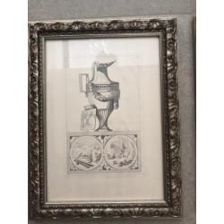 4 x ingelijste  klassieke en stijlvolle Litho´s