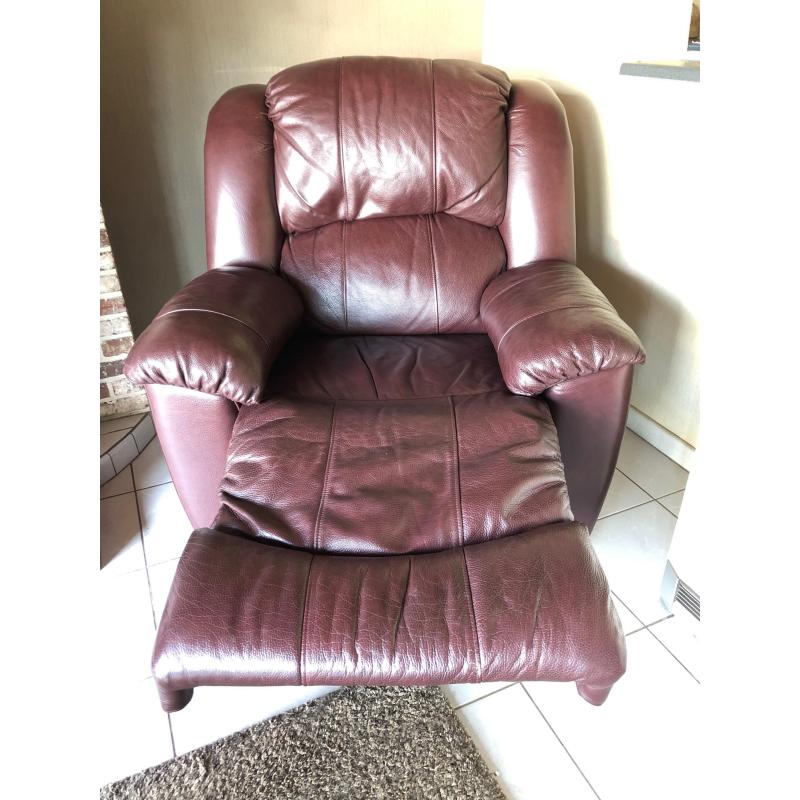 Lederen relaxzetel