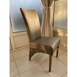 Set living stoelen Leder/Riet