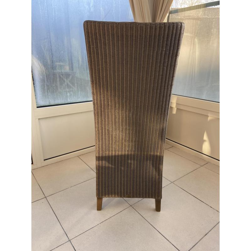 Set living stoelen Leder/Riet