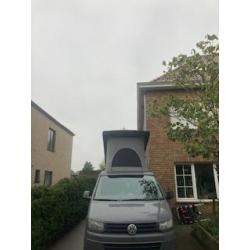 VW transporter met daktent, standverwarming, zitbank, kastjes,...