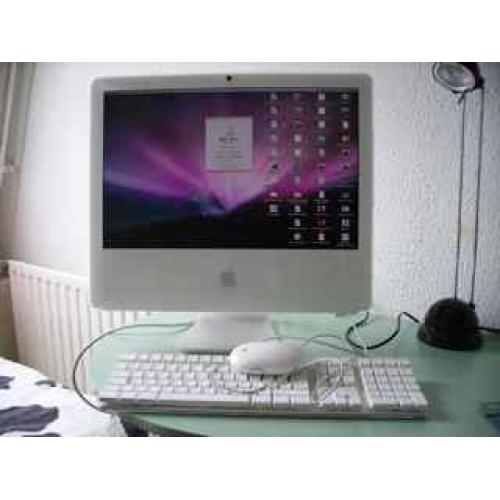 Te Koop Witte IMac met1,83 Ghz Intel Core Duo Computer met Serienummer CK632097U2R met 1,83 Ghz met draadloos internet.