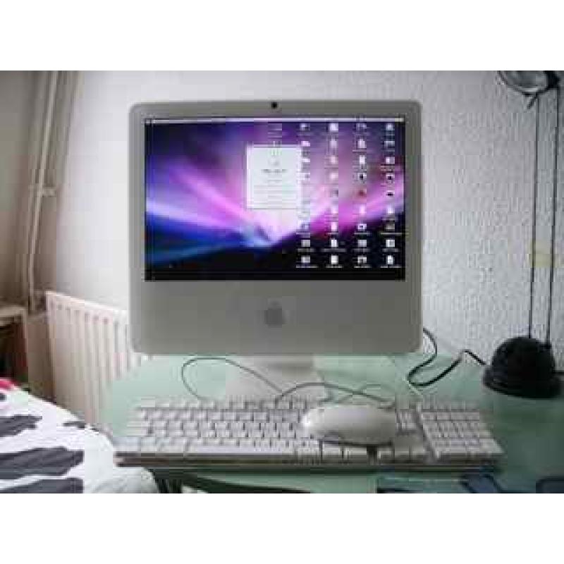 Te Koop Witte IMac met1,83 Ghz Intel Core Duo Computer met Serienummer CK632097U2R met 1,83 Ghz met draadloos internet.