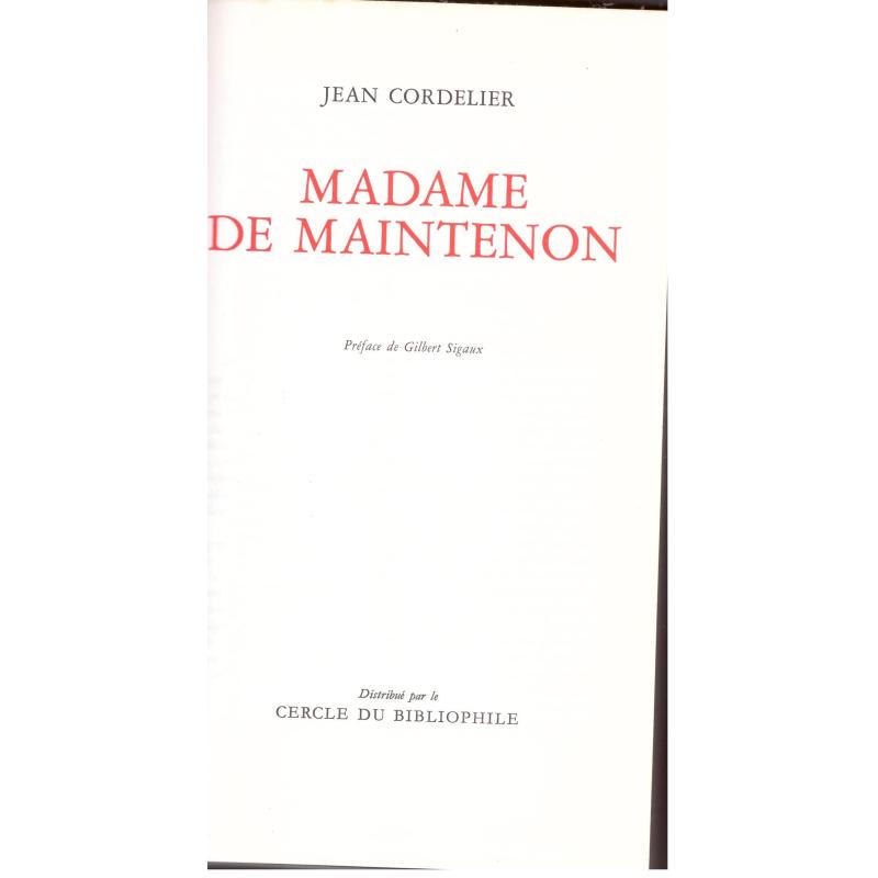 Jean Cordelier - Madame de Maintenon