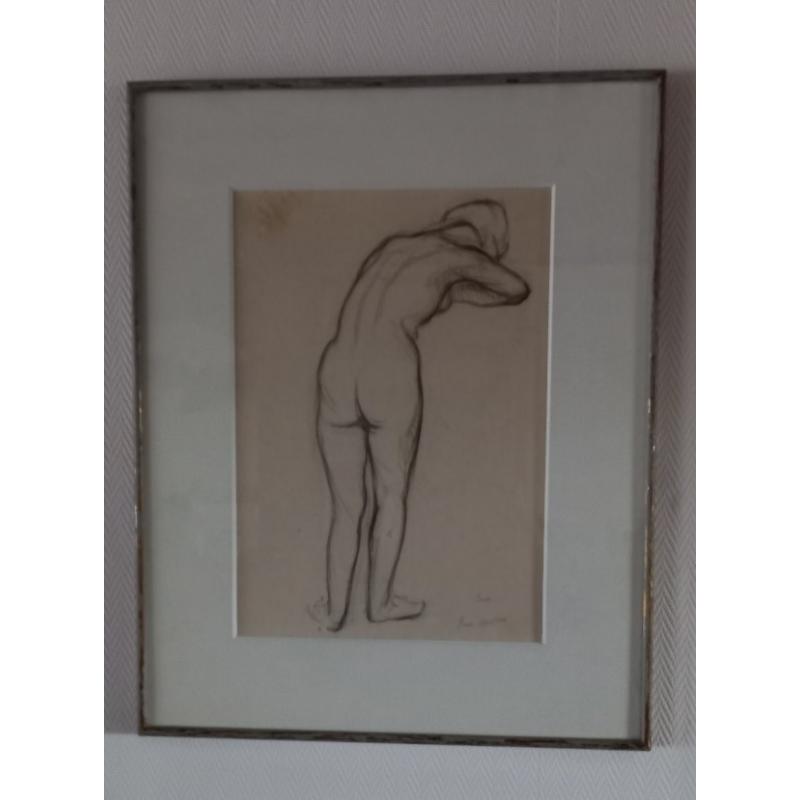 Potloodtekening  met originele kader