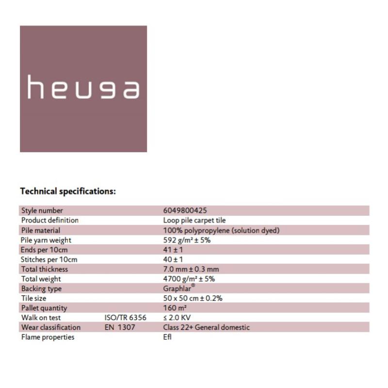 SUPER AANBIEDING! Heuga Le Bistro Tapijttegels *-55% korting