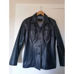 Blauw lederen jas merk Oakwood