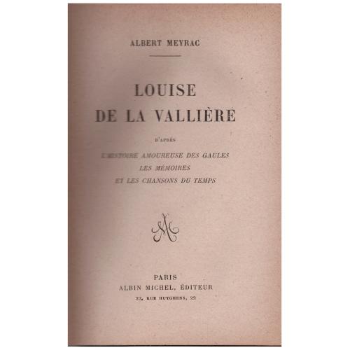 Albert Meyrac - Louise de la Vallière