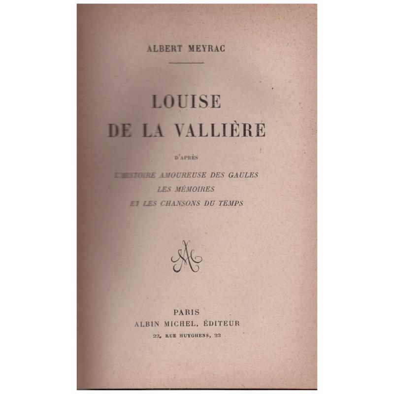 Albert Meyrac - Louise de la Vallière
