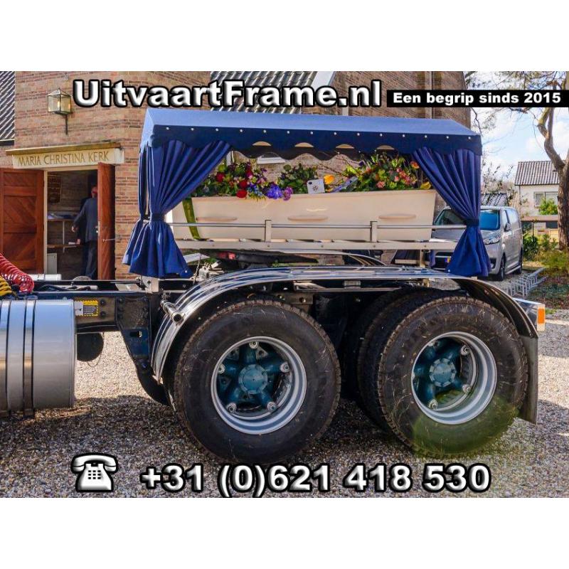 Uitvaart met uw eigen landbouw tractor kan en mag. Huur ons UitvaartFrame