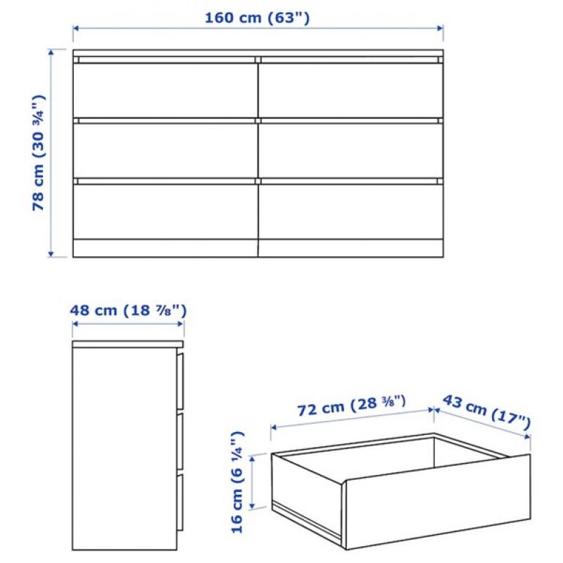 Chest with 6 drawers