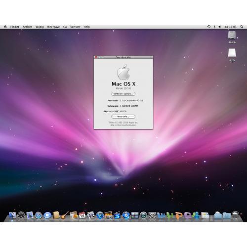 Te Koop Mac Mini G 4 Power Pc met 1,25 Ghz met Serienummer YM5070HWRRHR en een Video Adapter Dvi naar Vga voor als je geen beeldscherm hebt met een Dvi aansluiting en een Set Apple Speakers (Draadje zit los)voor de prijs van € 115.
