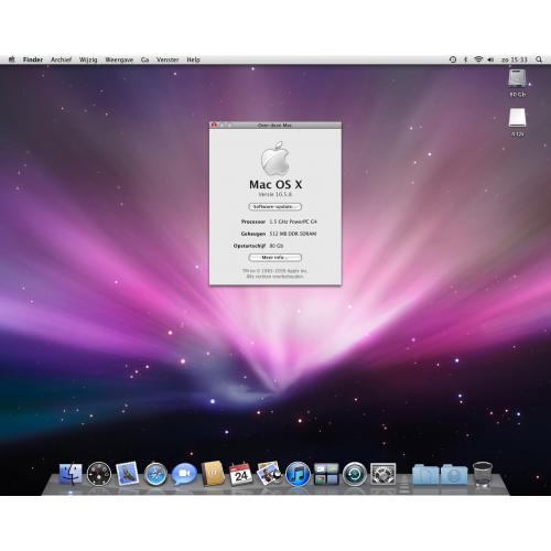 Te Koop Mac Mini YM5377PSTAC en 110 Watt Adapter en Apple Mighty Mouse.