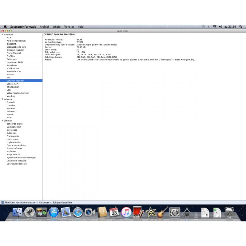 Te Koop Mac Mini YM008B2G9G5 en Lcd en Airport Extreme en Iomega Ext. Harde Schijf.