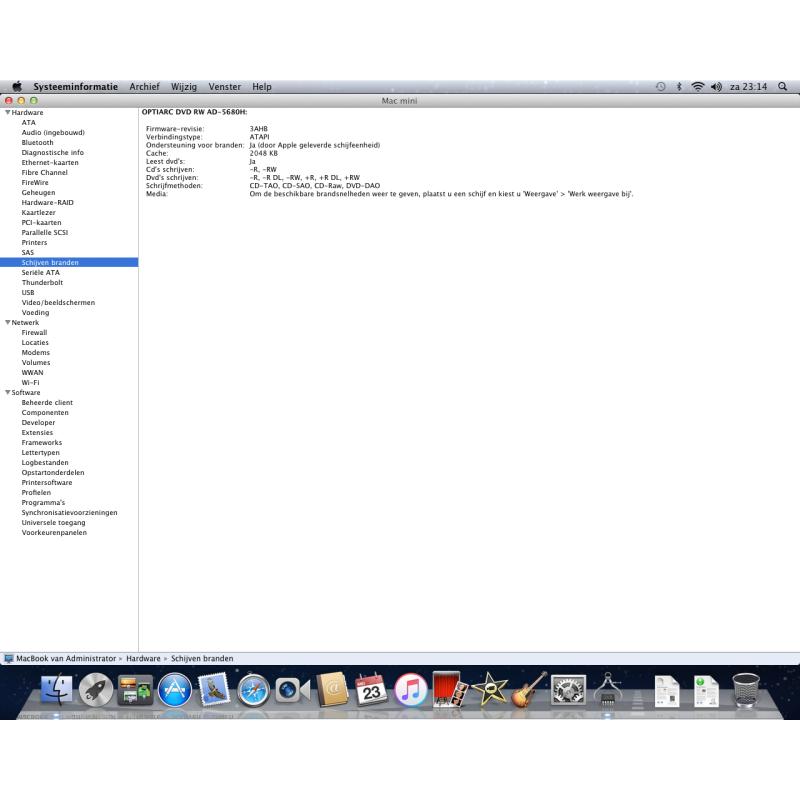 Te Koop Mac Mini YM008BCC9G5 en 2 Lcd,s en Isight Camera Enz.