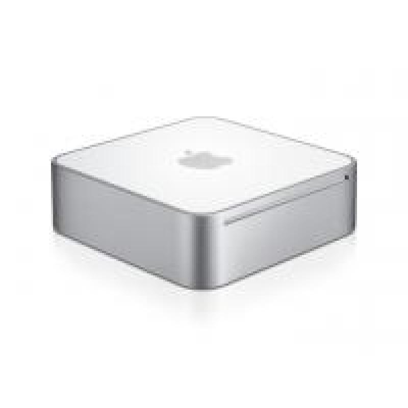 Te Koop een Mac Mini 2.1 Intel Core 2 Duo 64 Bit Computer met Serienummer YM7501JVYL2 met 2 Ghz en de Stroomadapter en zonder een Toetsenbord en met een Apple Mighty Usb Mouse en 1 Videoadapter.