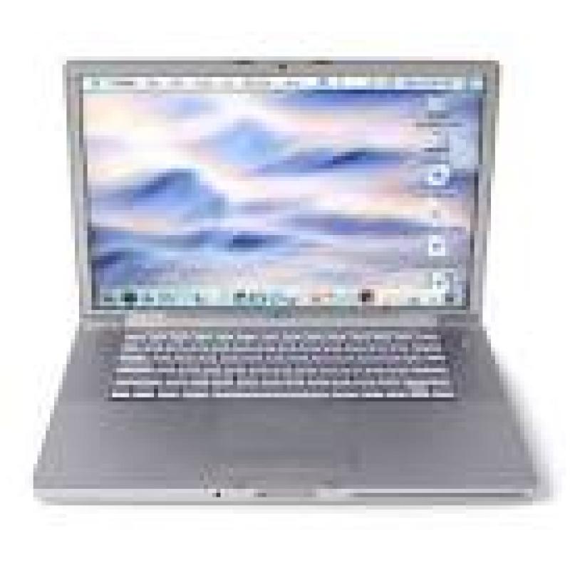 Te Koop een 15 Inch Powerbook G 4 met 1,25 Ghz met Serienummer W84121FKNRZ met draadloos internet en een Stroomadapter Inclusief Mini Iomega Externe Harde Schijf van 500 Gb.
