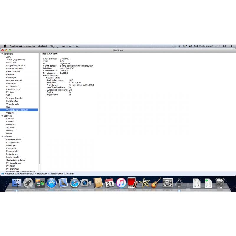 Te Koop Zwarte Macbook W87374ECZSX en 18 Inch Lcd.