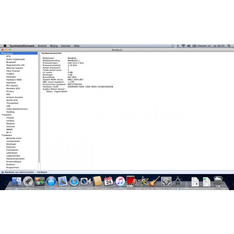 Te Koop Zwarte Macbook W87374ECZSX en 18 Inch Lcd.