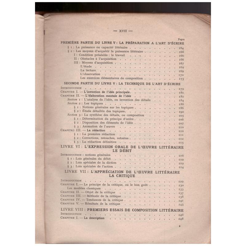 Jules Verest - Manuel de Littérature - Principes - Faits Géneraux - Lois