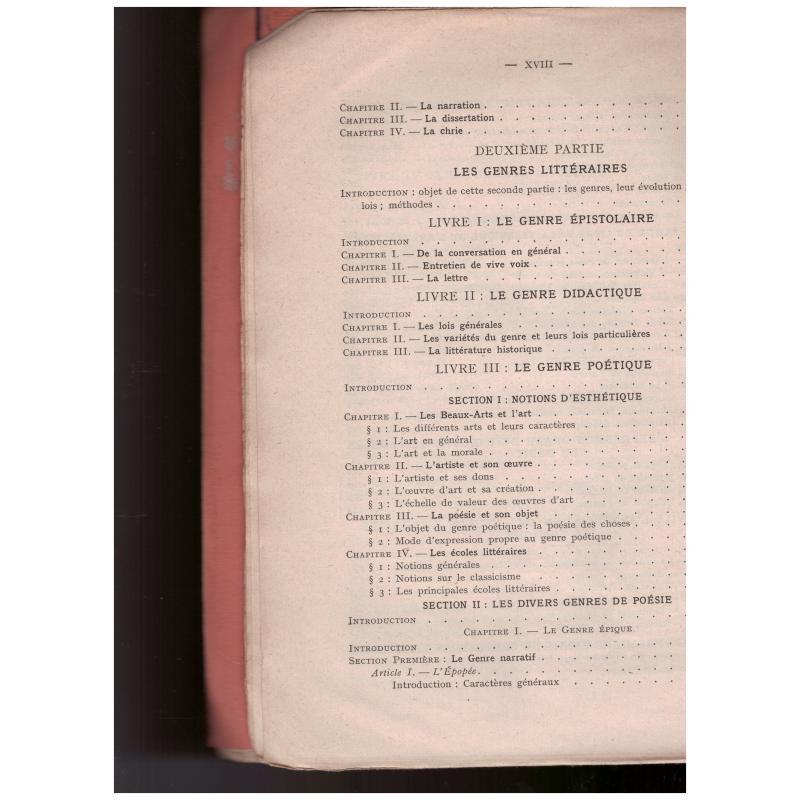 Jules Verest - Manuel de Littérature - Principes - Faits Géneraux - Lois