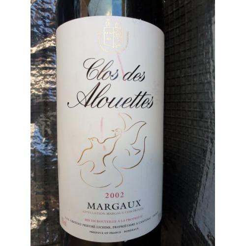 Clos des Alouettes Margaret 2002, Chateau Prieuré-Lichine