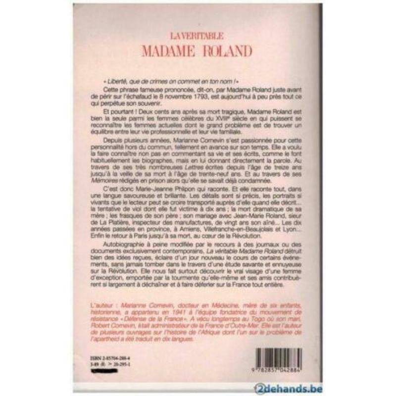 Marianne Cornevin - La véritable Madame Roland