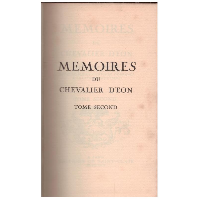 Chevalier d'Eon - Mémoires du chevalier d'Eon 1 & 2