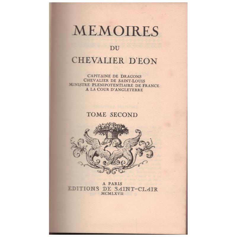 Chevalier d'Eon - Mémoires du chevalier d'Eon 1 & 2
