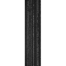 Sterke goedkope Zwarte tapijttegels met wit accent  25x100cm
