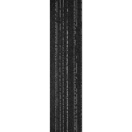 Sterke goedkope Zwarte tapijttegels met wit accent  25x100cm